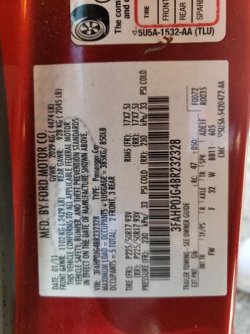 Photo 10 from auction – 2011 FORD FUSION SEL with VIN 3FAHP0JG4BR232328
