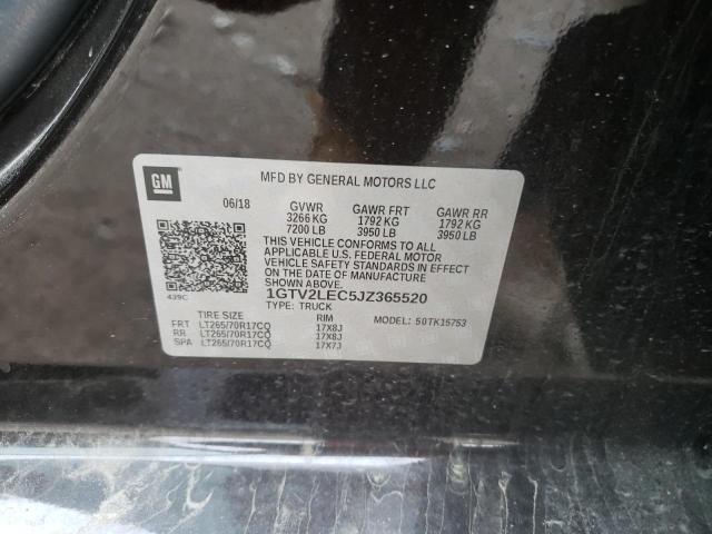 Photo 10 from auction – 2018 GMC SIERRA K15 with VIN 1GTV2LEC5JZ365520