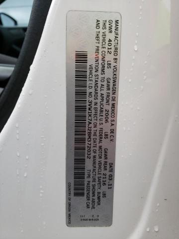 Photo 10 from auction – 2011 VOLKSWAGEN JETTA BASE with VIN 3VW1K7AJ2BM372032