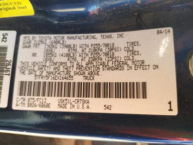 Photo 10 from auction – 2014 TOYOTA TUNDRA DOU with VIN 5TFRY5F16EX164655