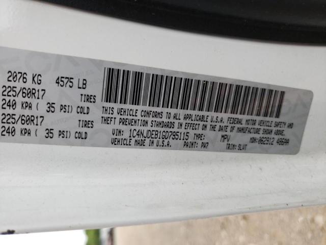 Photo 10 from auction – 2016 JEEP COMPASS LA with VIN 1C4NJDEB1GD795115