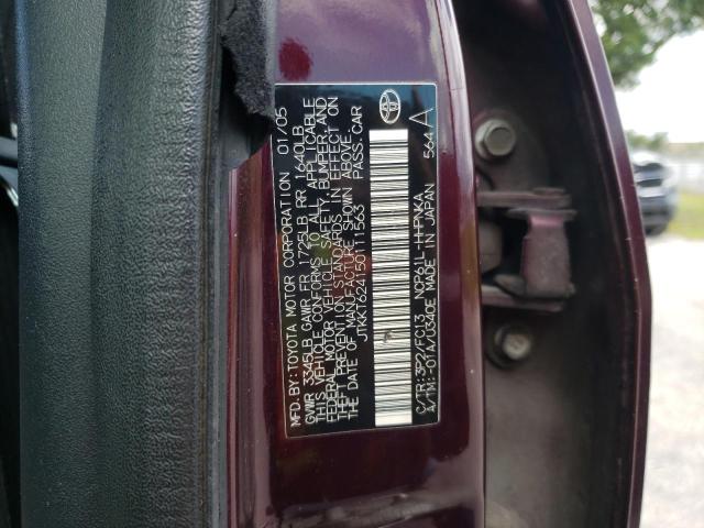 Photo 10 from auction – 2005 TOYOTA SCION XA with VIN JTKKT624150111563