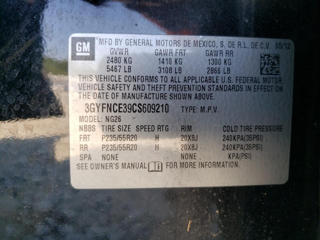 Photo 10 from auction – 2012 CADILLAC SRX PREMIU with VIN 3GYFNCE39CS609210