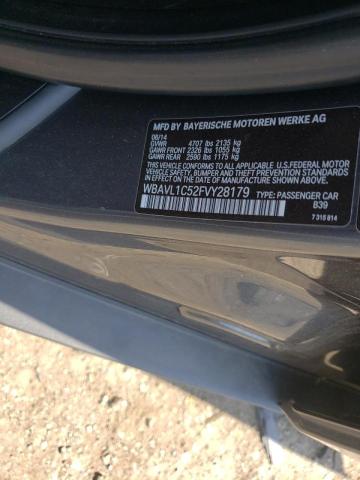 Photo 10 from auction – 2015 BMW X1 XDRIVE2 with VIN WBAVL1C52FVY28179