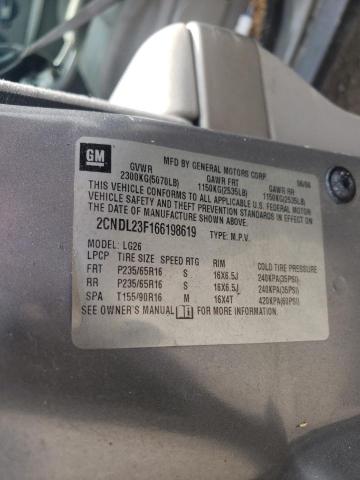 Photo 10 from auction – 2006 CHEVROLET EQUINOX LS with VIN 2CNDL23F166198619