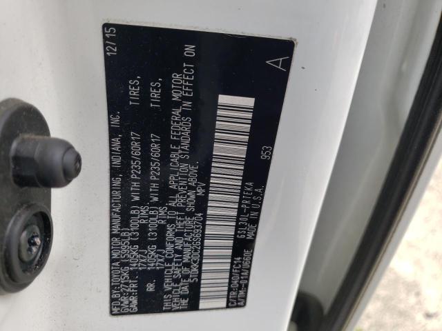 Photo 10 from auction – 2016 TOYOTA SIENNA LE with VIN 5TDKK3DC2GS693704