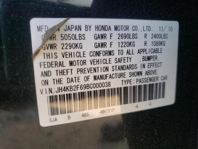 Photo 10 from auction – 2011 ACURA RL with VIN JH4KB2F69BC000038