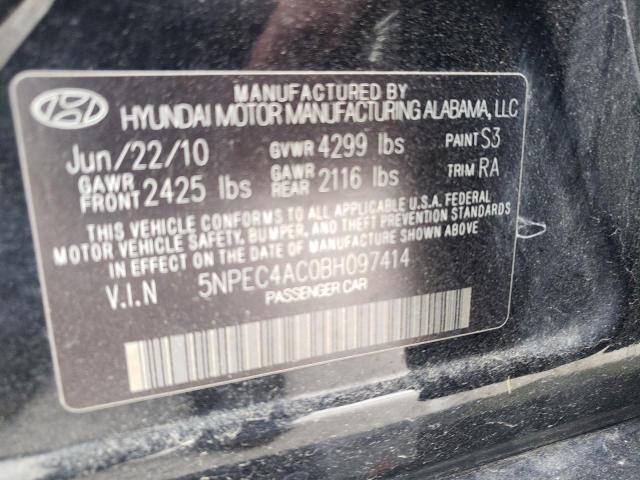 Photo 10 from auction – 2011 HYUNDAI SONATA SE with VIN 5NPEC4AC0BH097414