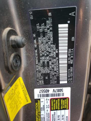 Photo 10 from auction – 2012 TOYOTA SIENNA LE with VIN 5TDJK3DC4CS044718