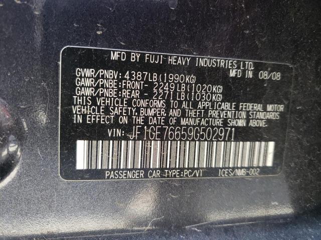 Photo 10 from auction – 2009 SUBARU IMPREZA WR with VIN JF1GE76659G502971