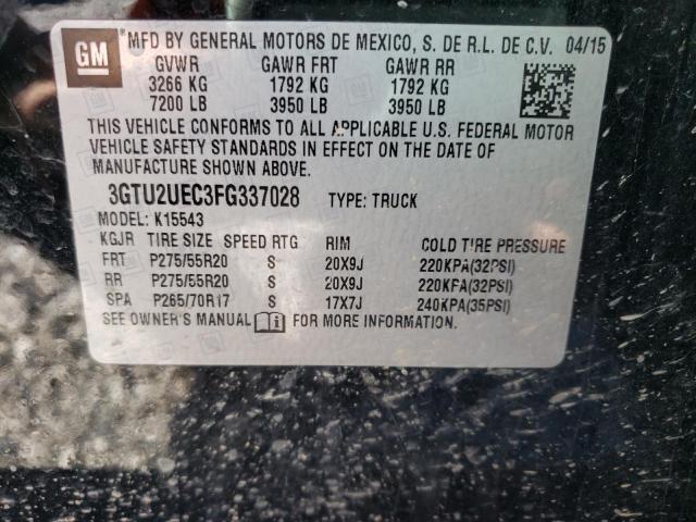 Photo 10 from auction – 2015 GMC SIERRA K15 with VIN 3GTU2UEC3FG337028