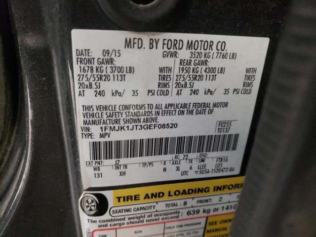 Photo 10 from auction – 2016 FORD EXPEDITION with VIN 1FMJK1JT3GEF08520
