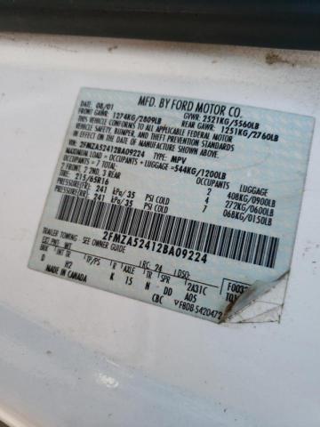 Photo 10 from auction – 2002 FORD WINDSTAR S with VIN 2FMZA52412BA09224