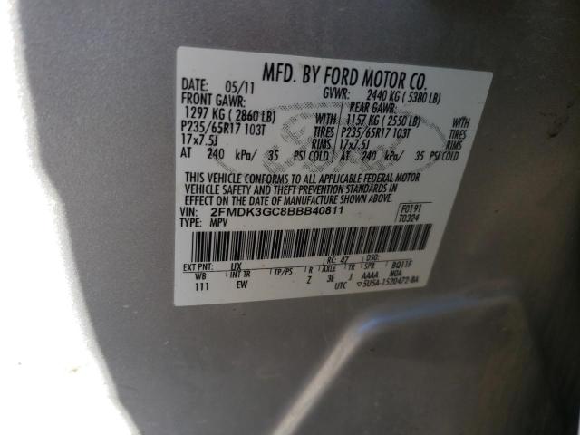 Photo 10 from auction – 2011 FORD EDGE SE with VIN 2FMDK3GC8BBB40811