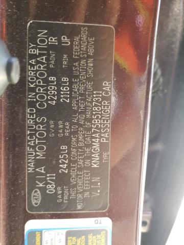Photo 10 from auction – 2011 KIA OPTIMA LX with VIN KNAGM4A75B5187311