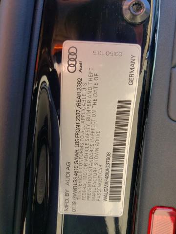 Photo 10 from auction – 2019 AUDI A4 PREMIUM with VIN WAUGMAF48KA037908