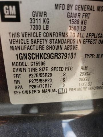 Photo 10 from auction – 2016 CHEVROLET SUBURBAN C with VIN 1GNSCHKC9GR379101