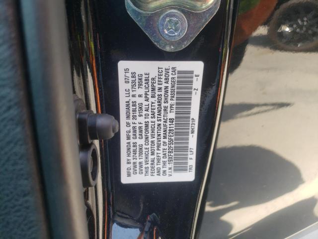 Photo 10 from auction – 2015 HONDA CIVIC LX with VIN 19XFB2F55FE281148