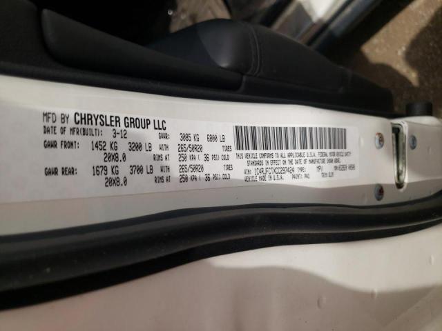 Photo 10 from auction – 2012 JEEP GRAND CHER with VIN 1C4RJFCTXCC297424