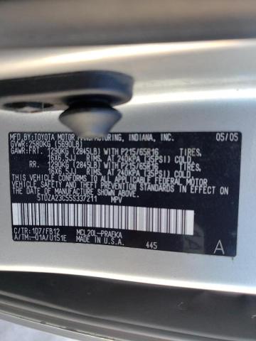 Photo 10 from auction – 2005 TOYOTA SIENNA CE with VIN 5TDZA23C55S337211