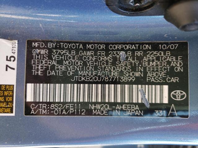 Photo 10 from auction – 2008 TOYOTA PRIUS with VIN JTDKB20U787713899