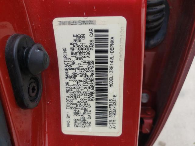 Photo 10 from auction – 2013 TOYOTA COROLLA BA with VIN 5YFBU4EE3DP097859