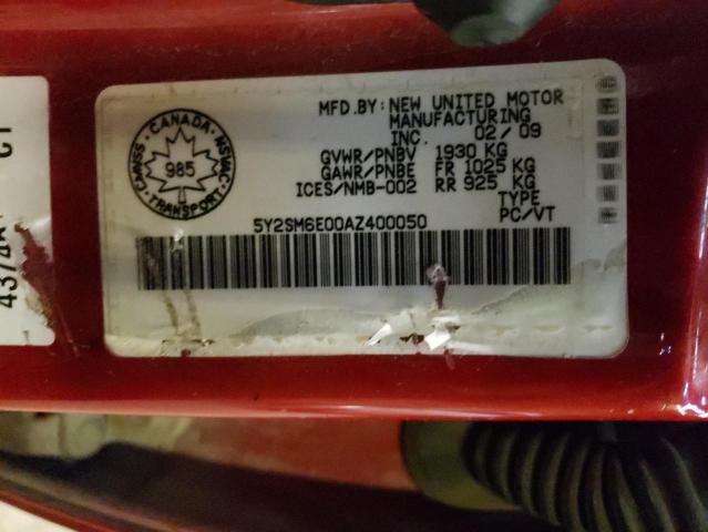 Photo 10 from auction – 2010 PONTIAC VIBE with VIN 5Y2SM6E00AZ400050