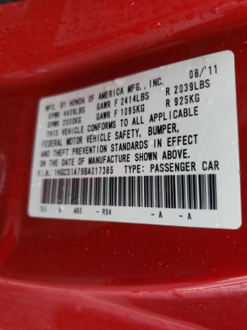 Photo 10 from auction – 2011 HONDA ACCORD EX with VIN 1HGCS1A79BA017385