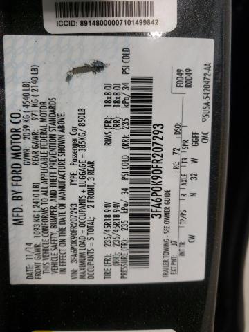 Photo 10 from auction – 2015 FORD FUSION TIT with VIN 3FA6P0K90FR207293