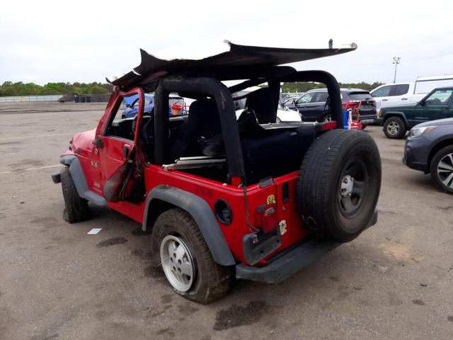 Photo 3 from auction – 2005 JEEP WRANGLER X with VIN 1J4FA39S05P356633