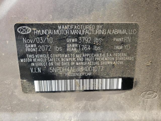 Photo 10 from auction – 2011 HYUNDAI ELANTRA GL with VIN 5NPDH4AE3BH001077