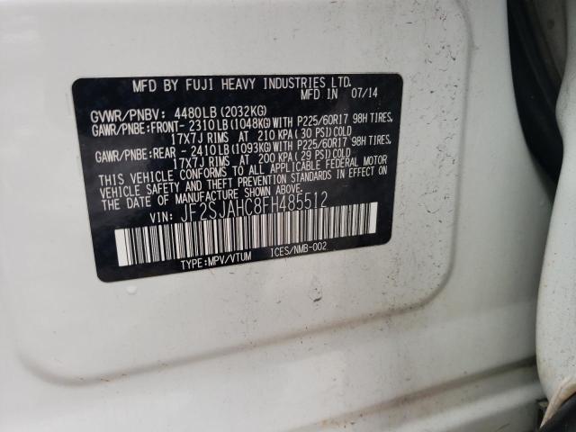 Photo 10 from auction – 2015 SUBARU FORESTER 2 with VIN JF2SJAHC8FH485512