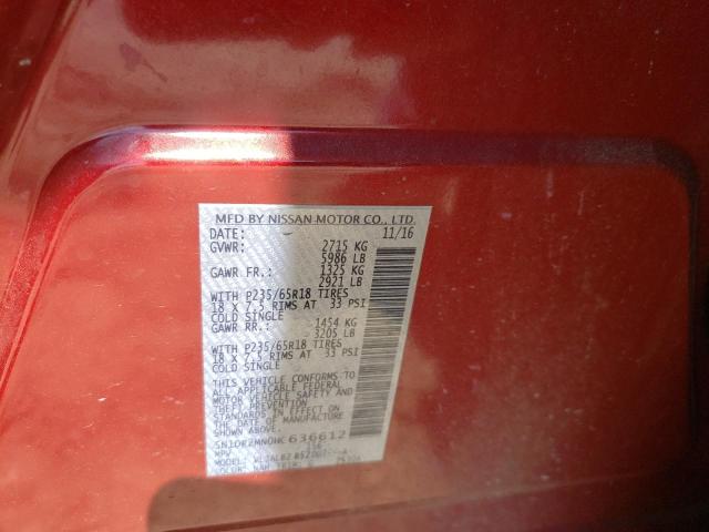 Photo 10 from auction – 2017 NISSAN PATHFINDER with VIN 5N1DR2MN0HC636612