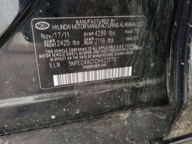 Photo 10 from auction – 2012 HYUNDAI SONATA SE with VIN 5NPEC4AC1CH422170