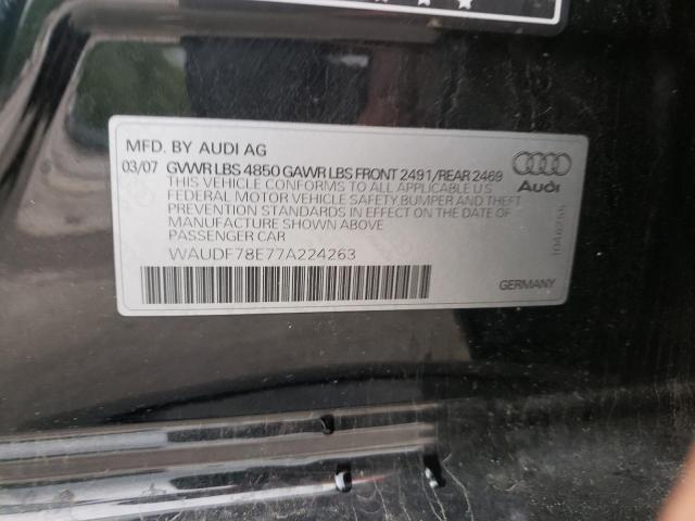 Photo 10 from auction – 2007 AUDI A4 2.0T QU with VIN WAUDF78E77A224263