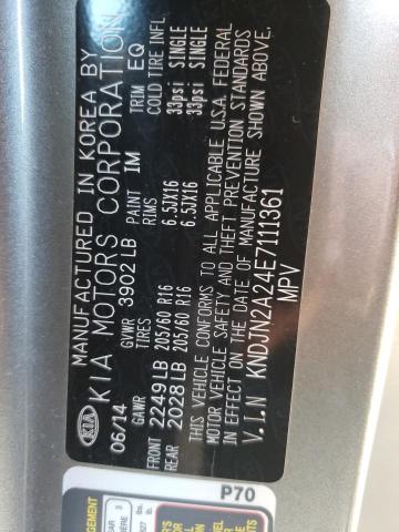 Photo 10 from auction – 2014 KIA SOUL with VIN KNDJN2A24E7111361