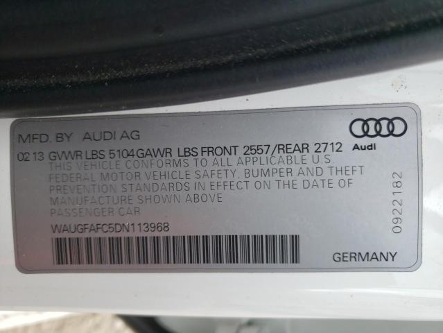 Photo 10 from auction – 2013 AUDI A6 PREMIUM with VIN WAUGFAFC5DN113968
