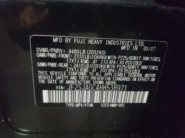 Photo 10 from auction – 2017 SUBARU FORESTER 2 with VIN JF2SJAGC4HH538971