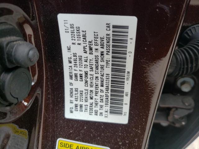 Photo 10 from auction – 2011 ACURA TL with VIN 19UUA9F54BA002838