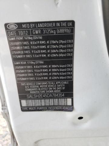 Photo 10 from auction – 2013 LAND ROVER RANGE ROVE with VIN SALSH2E45DA784354