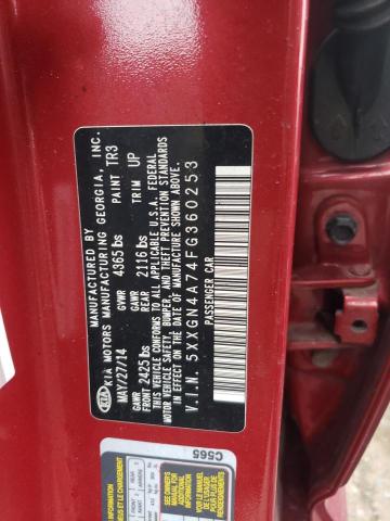 Photo 10 from auction – 2015 KIA OPTIMA EX with VIN 5XXGN4A74FG360253