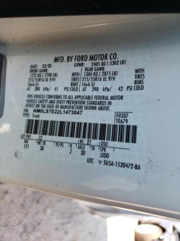 Photo 10 from auction – 2020 FORD TRANSIT CO with VIN NM0LS7E22L1473047
