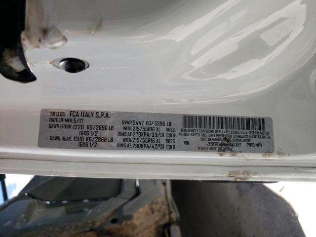 Photo 10 from auction – 2017 RAM PROMASTER with VIN ZFBERFAB1H6G47357