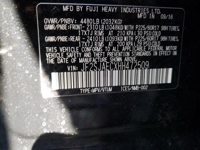 Photo 10 from auction – 2017 SUBARU FORESTER 2 with VIN JF2SJAECXHH472509