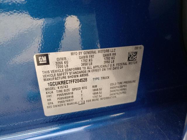 Photo 10 from auction – 2015 CHEVROLET SILVERADO with VIN 1GCUKREC7FF204528