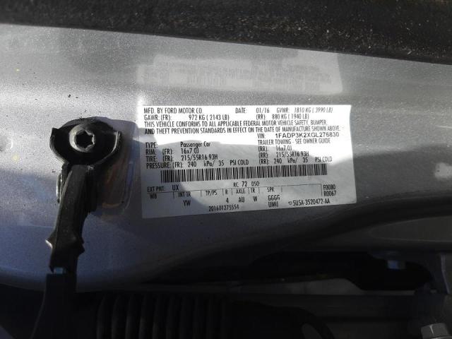Photo 10 from auction – 2016 FORD FOCUS SE with VIN 1FADP3K2XGL276830