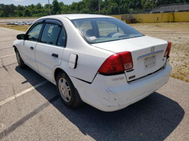 Photo 3 from auction – 2001 HONDA CIVIC LX with VIN 2HGES16561H554800