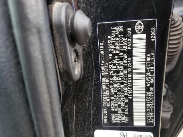 Photo 10 from auction – 2016 TOYOTA CAMRY LE with VIN 4T1BF1FKXGU152548