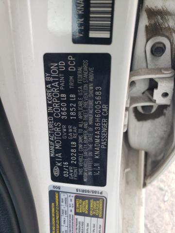 Photo 10 from auction – 2017 KIA RIO LX with VIN KNADM4A36H6005683