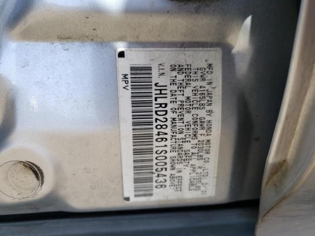 Photo 10 from auction – 2001 HONDA CR-V LX with VIN JHLRD28461S005436